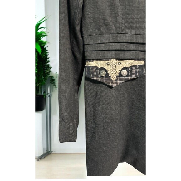 Morrissey Blazer Women’s Size 2 Black Gothic Steampunk Whimsy Jacket - Picture 4 of 5